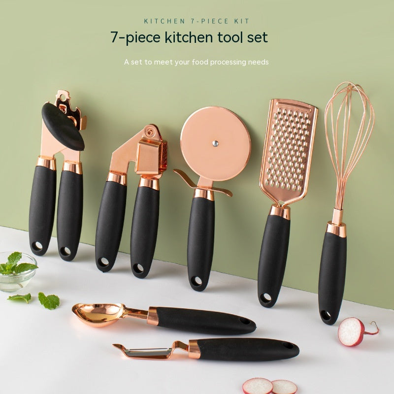 Copper-Plated Kitchen Peeler Gadget Set for Easy Household Use