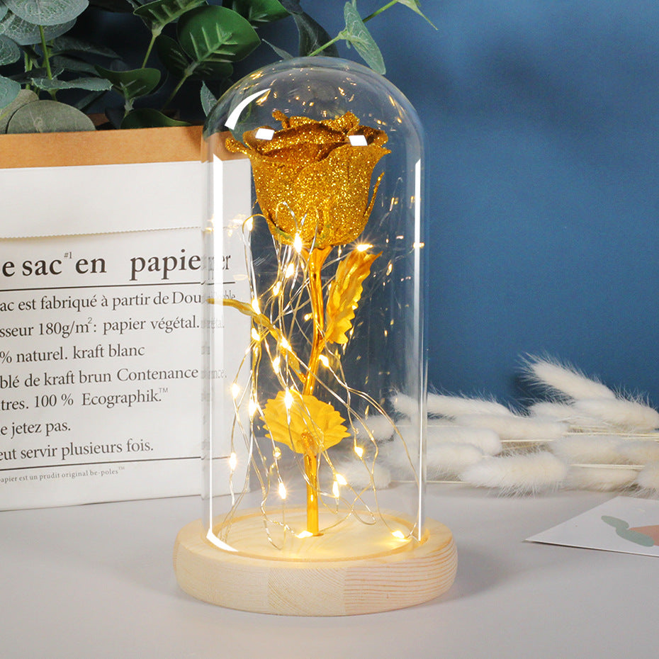 Eternal Rose LED Glass Gift for Girlfriend Valentine Wedding Decor