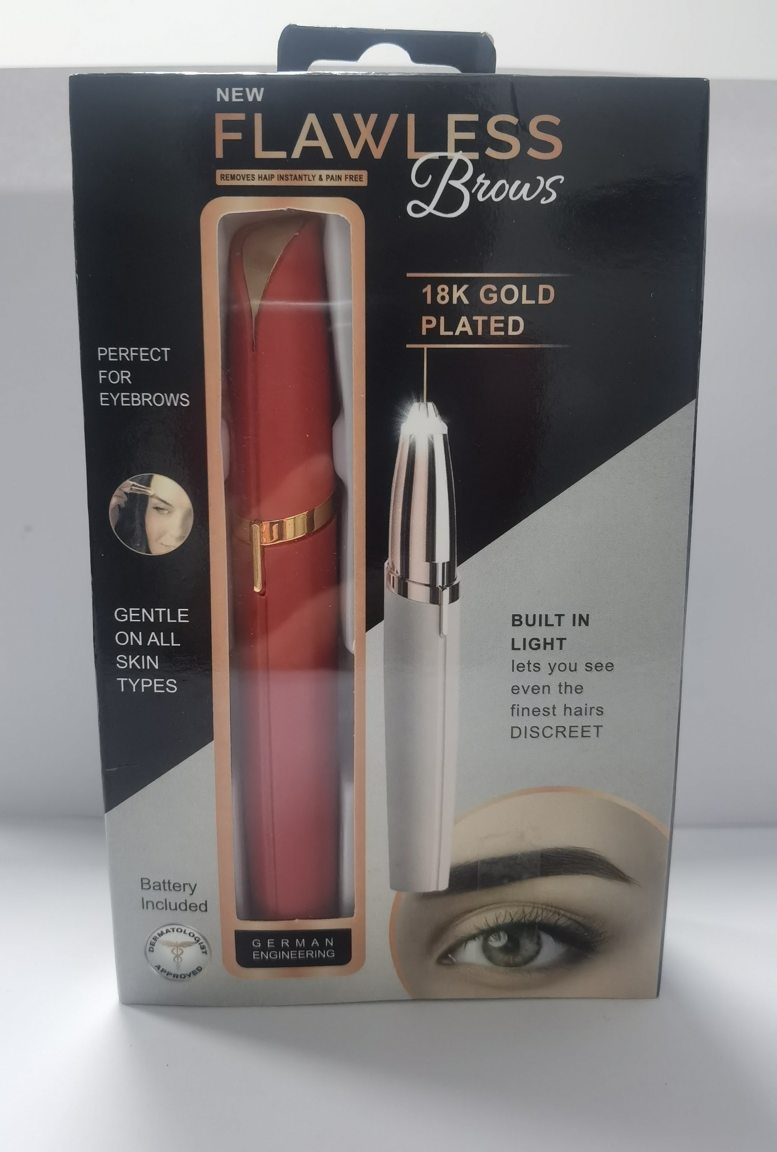 Electric Eyebrow Trimmer Hair Remover Pen Light
