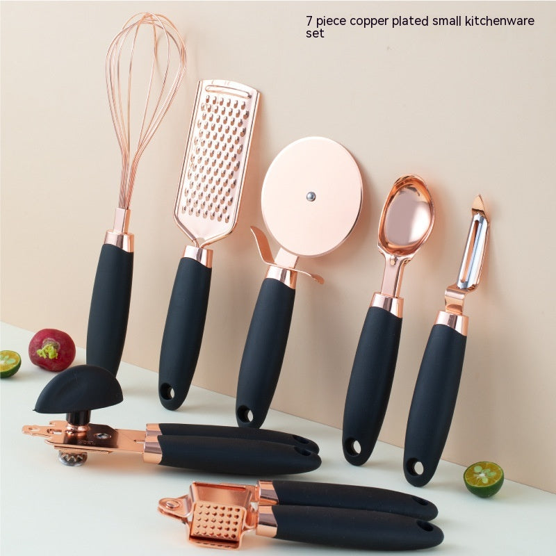 Copper-Plated Kitchen Peeler Gadget Set for Easy Household Use