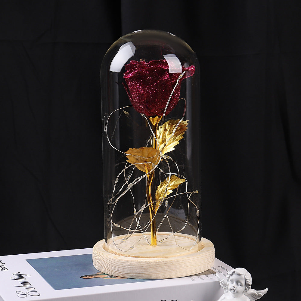 Eternal Rose LED Glass Gift for Girlfriend Valentine Wedding Decor