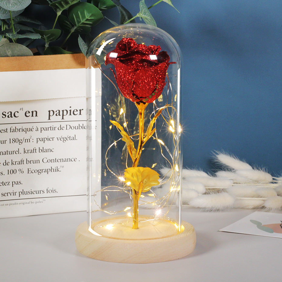 Eternal Rose LED Glass Gift for Girlfriend Valentine Wedding Decor