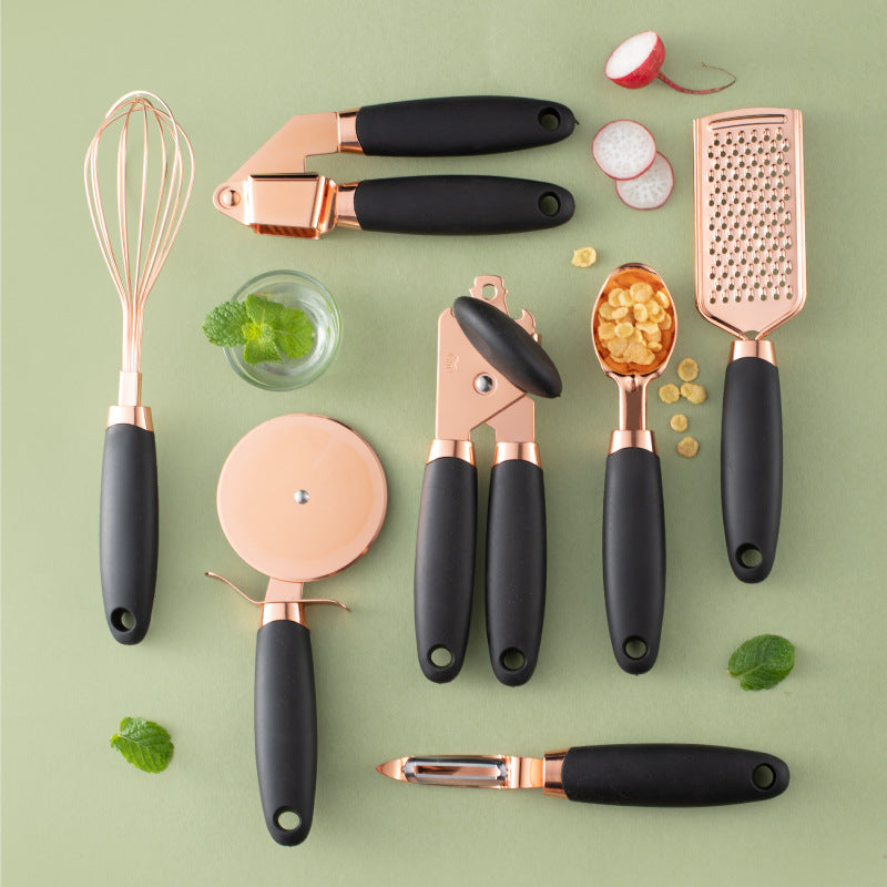 Copper-Plated Kitchen Peeler Gadget Set for Easy Household Use