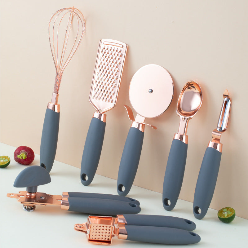 Copper-Plated Kitchen Peeler Gadget Set for Easy Household Use