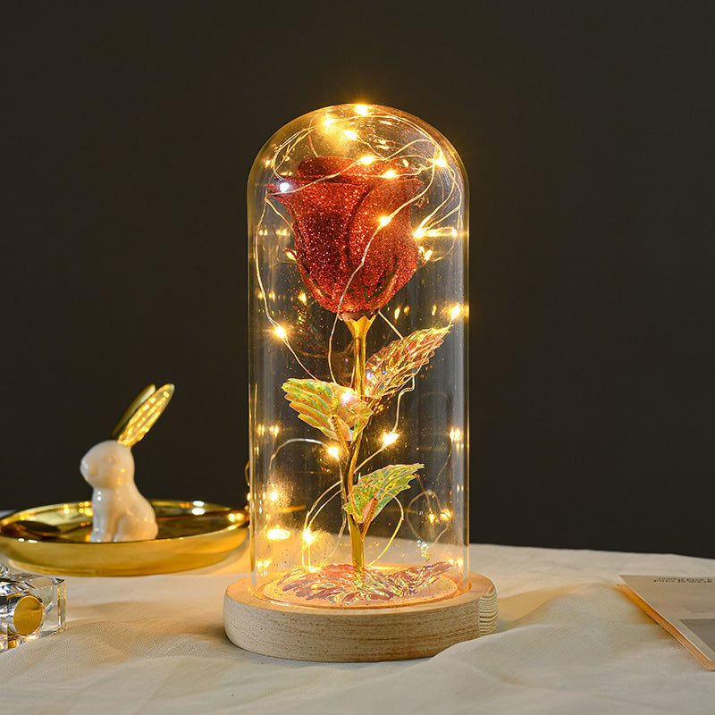 Eternal Rose LED Glass Gift for Girlfriend Valentine Wedding Decor