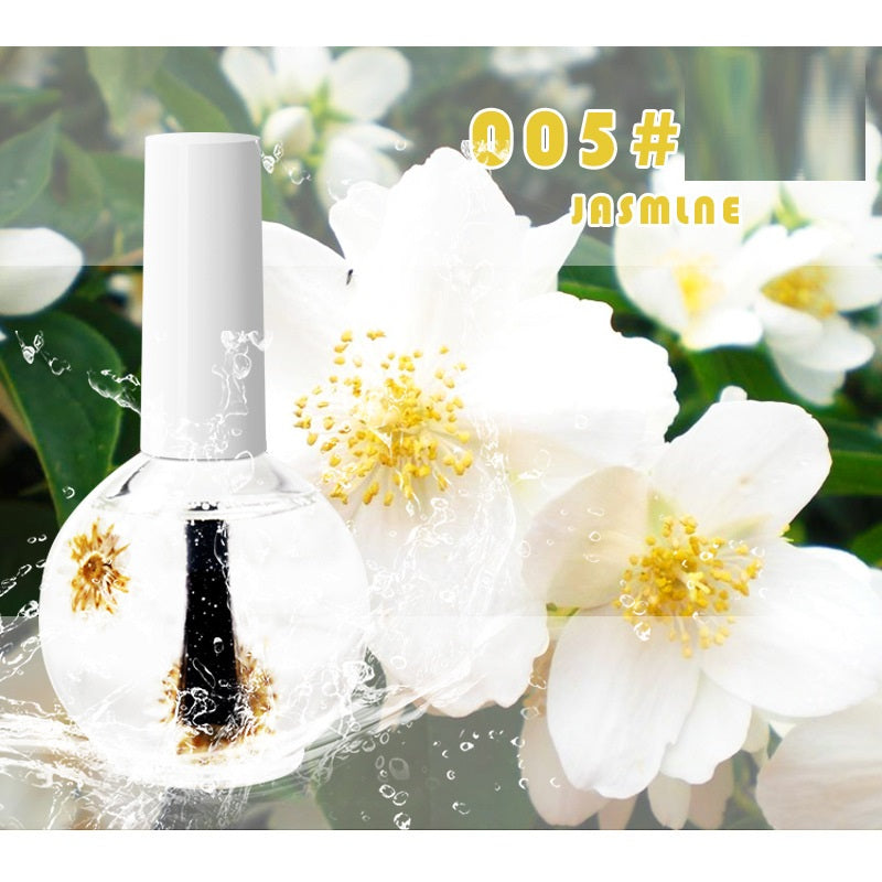 Nail Beauty Dried Flower Nail Treatment Oil Moisturizing Base Coat