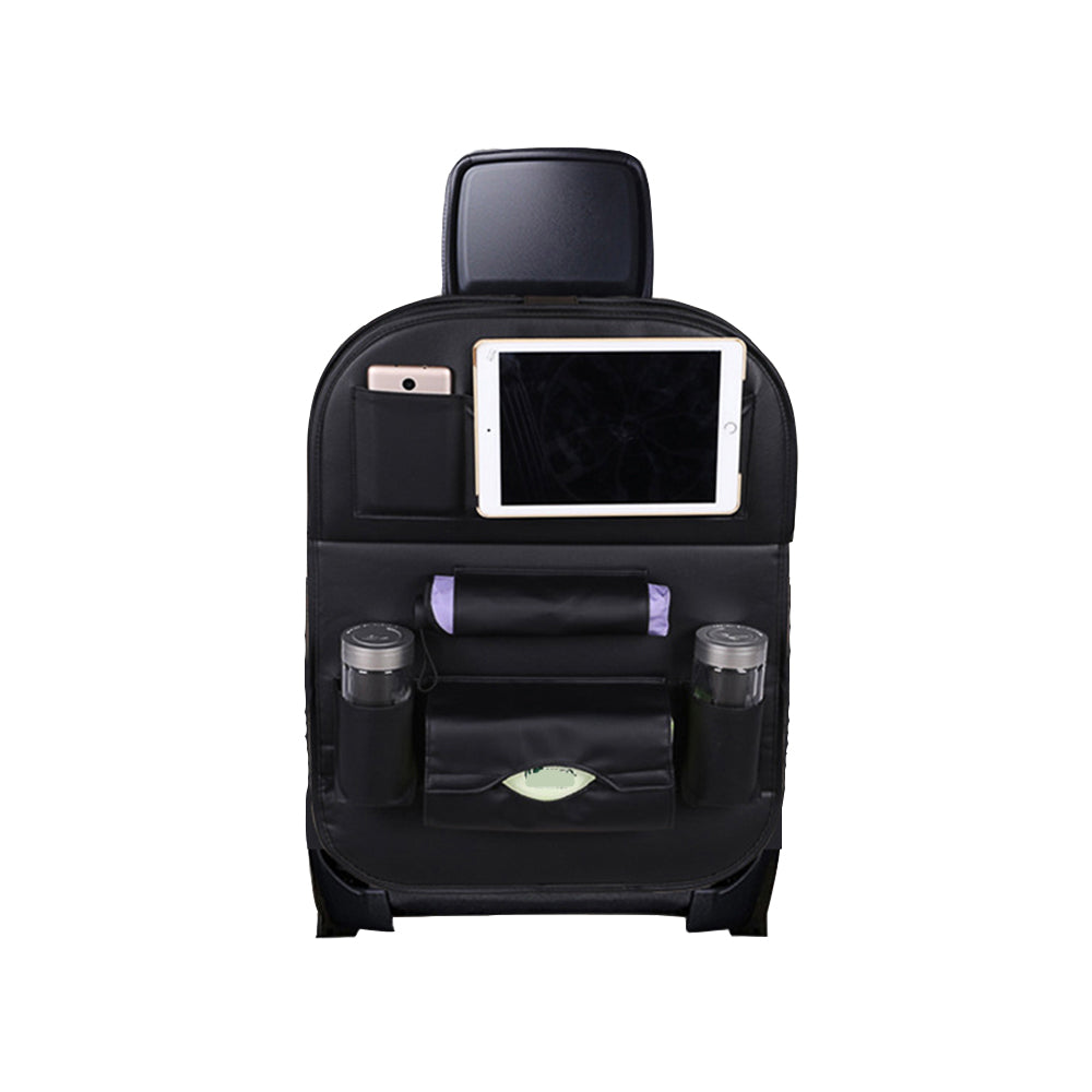 Leather Car Seat Organizer with Tray