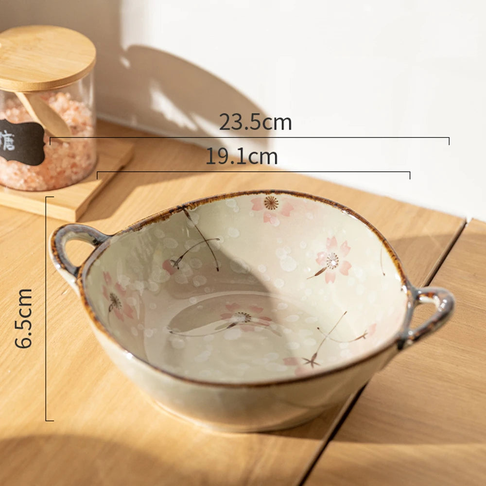 7.5inch  Ceramic Soup Bowl With Handle