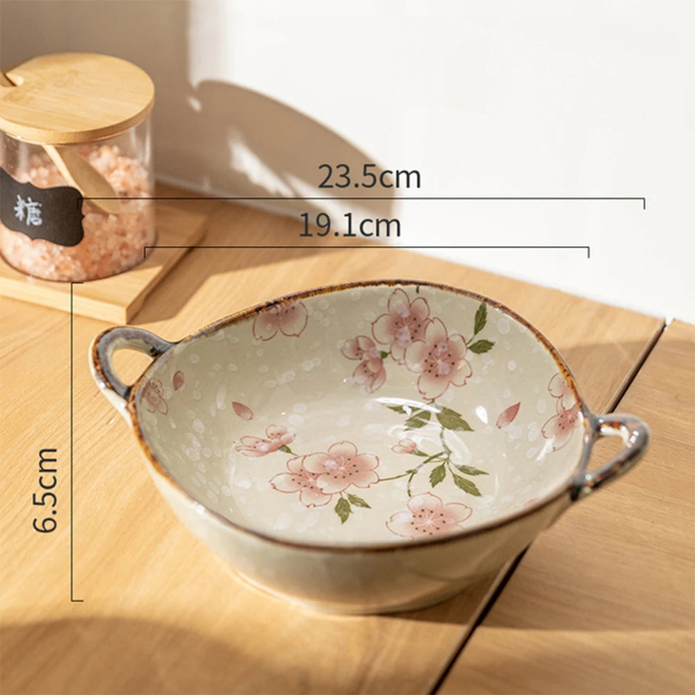 7.5inch  Ceramic Soup Bowl With Handle