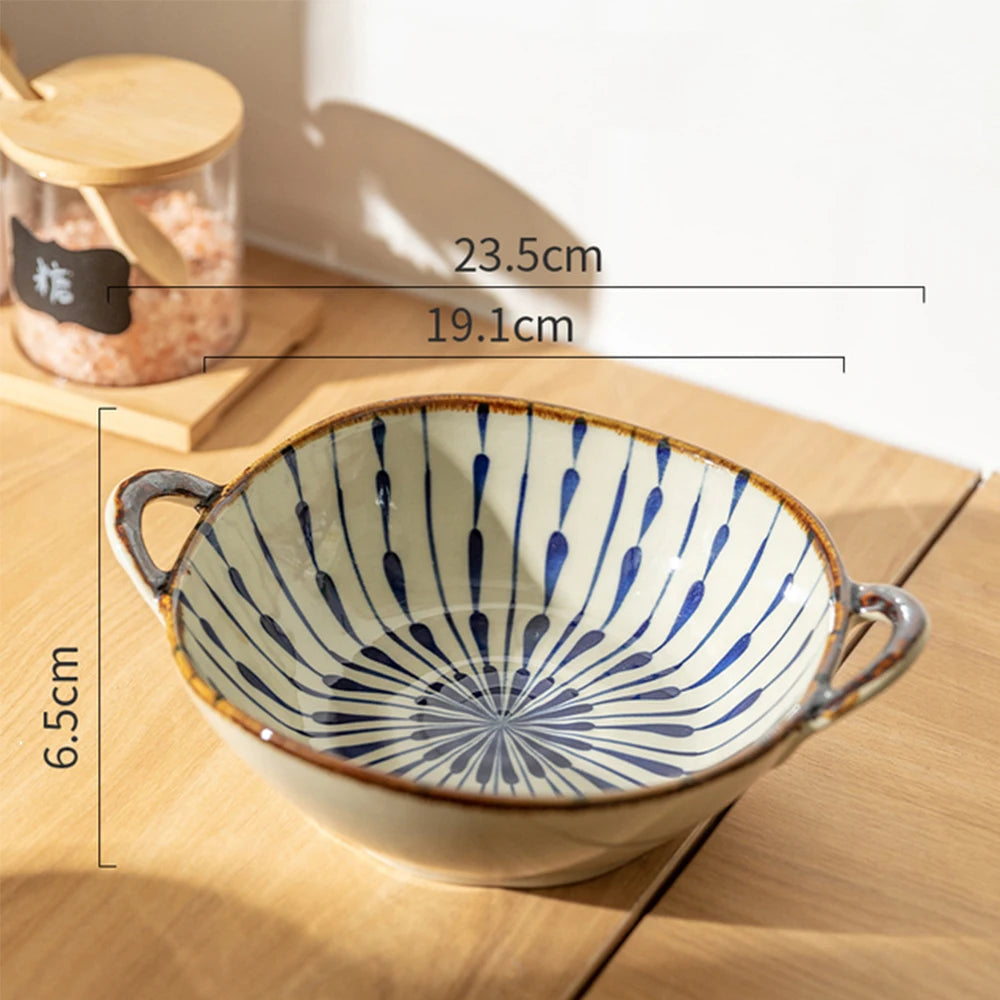 7.5inch  Ceramic Soup Bowl With Handle
