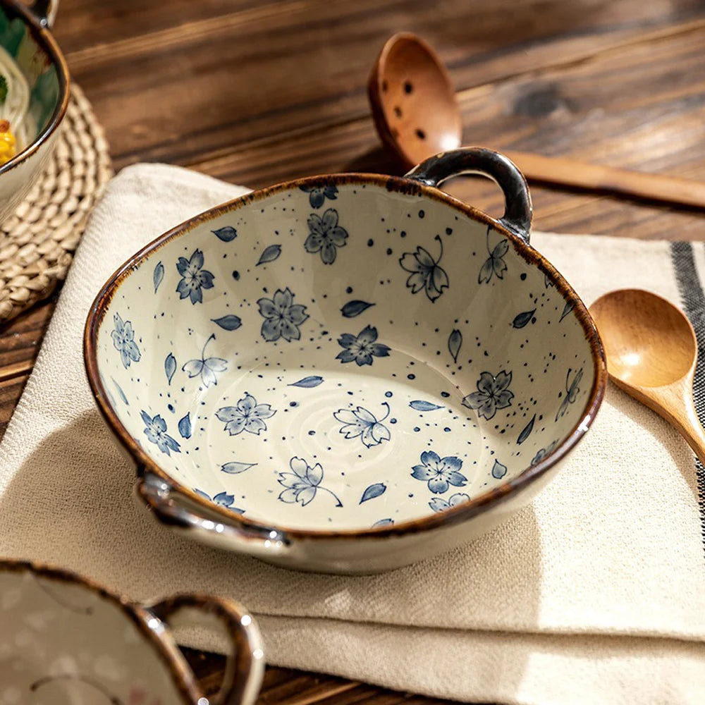 7.5inch  Ceramic Soup Bowl With Handle