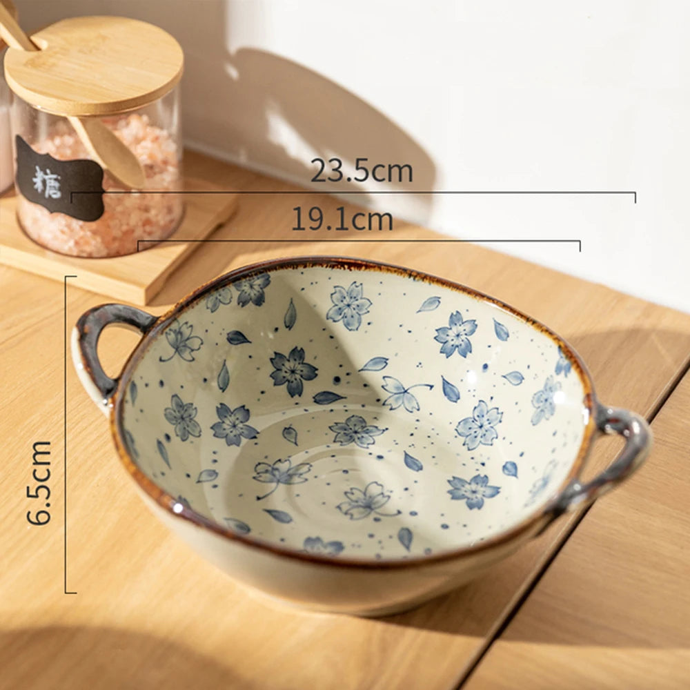 7.5inch  Ceramic Soup Bowl With Handle