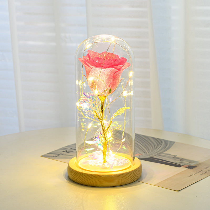 Eternal Rose LED Glass Gift for Girlfriend Valentine Wedding Decor